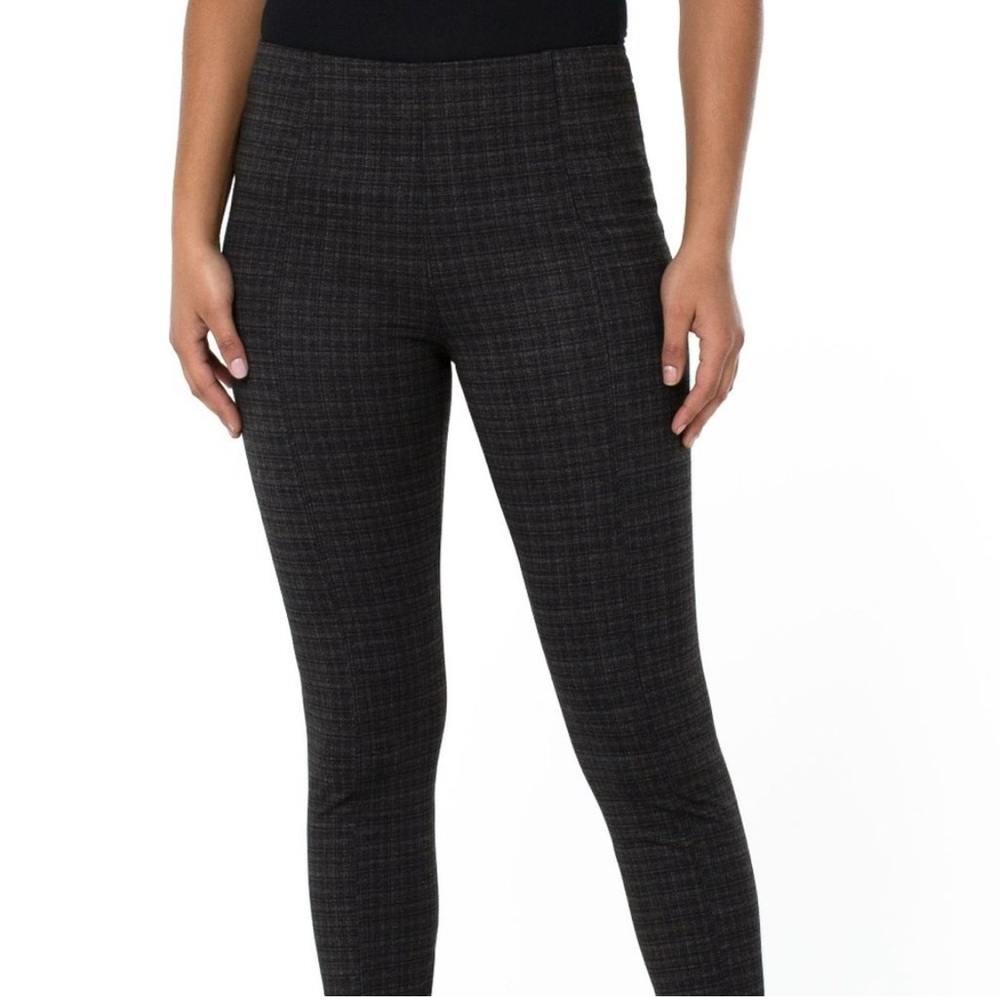 Liverpool Black and Gray Plaid Leggings - New/No tags